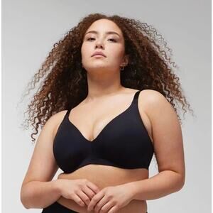 Soma Womens Size 38DDD Black Vanishing Back 360 Underwire Ultra-Thin Padding Bra